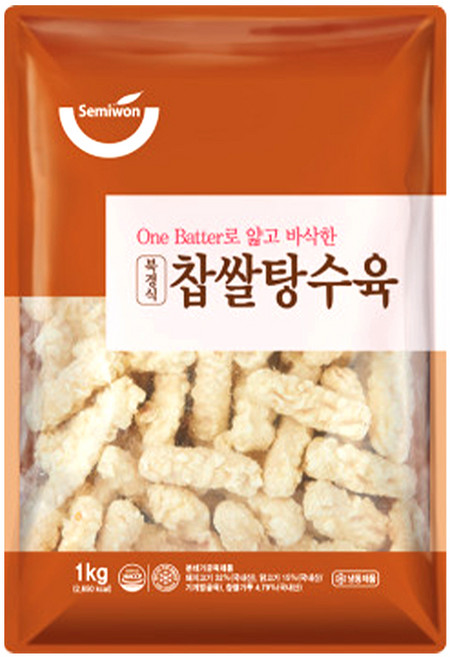 세미원 북경식 찹쌀 탕수육 냉동, 1kg, 1개