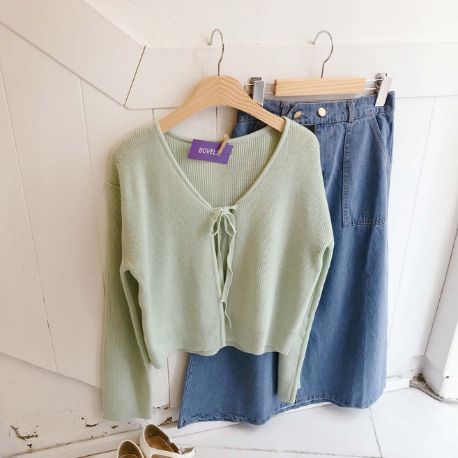 소프트 러블리 리본 가디건