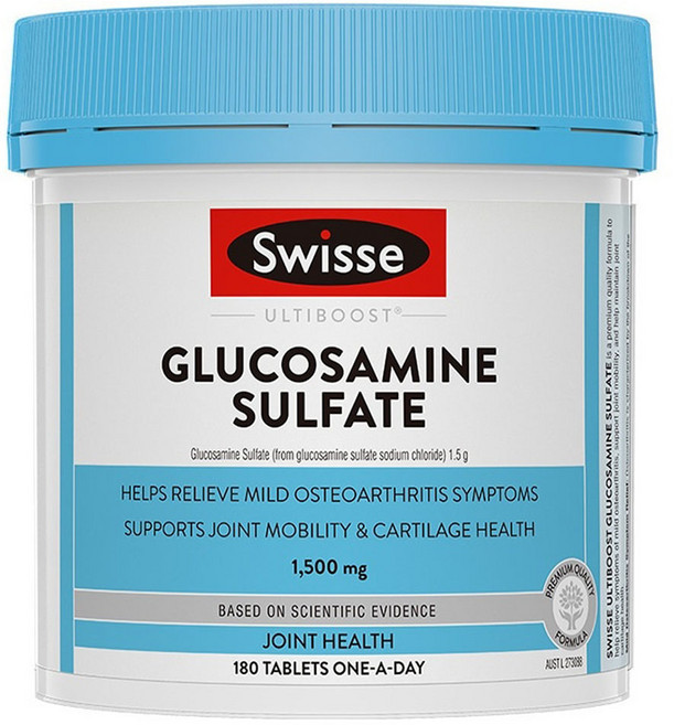 스위스 글루코사민 설페이트 1500mg 타블렛 호주버전, 단일옵션, 1개, 180정