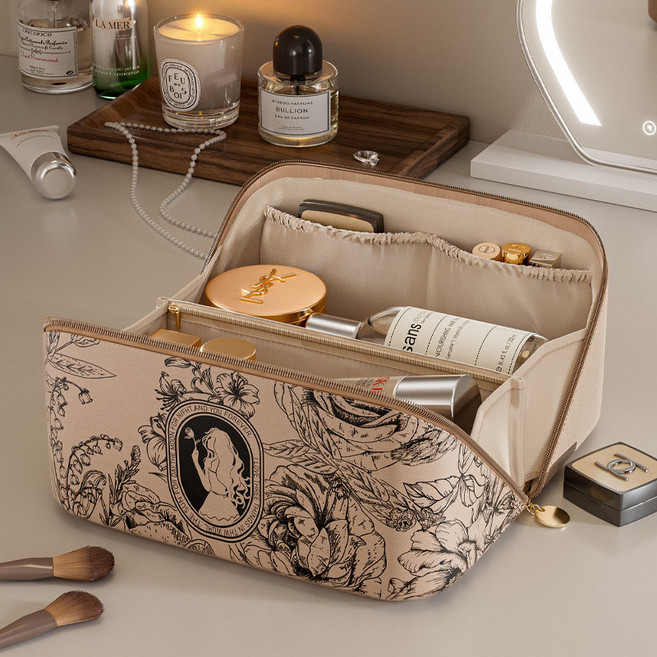 대용량 휴대용 출장 여행 화장품 파우치