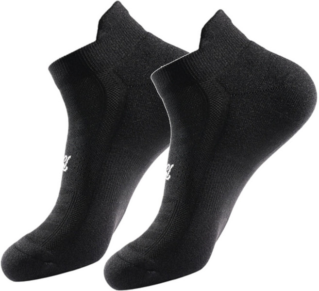 무봉제 스포츠 러닝 양말 쫀쫀한 기능성 쿠션 단목 헬스 크루 마라톤, 블랙 R2(2 SET)