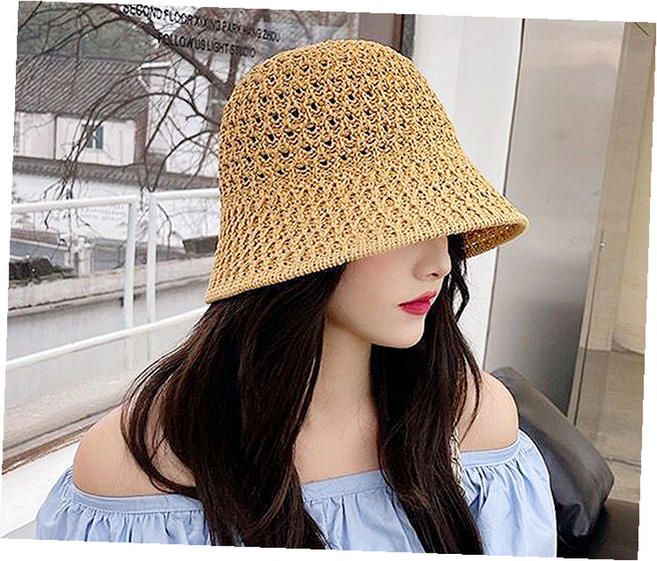 밀짚 버킷햇 여성 햇빛차단 해변 썸머 데일리