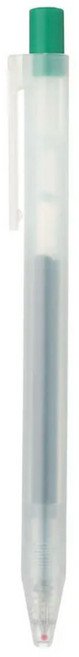 MUJI 젤 잉크 노크식 볼펜 0.5mm, 1개, 그린