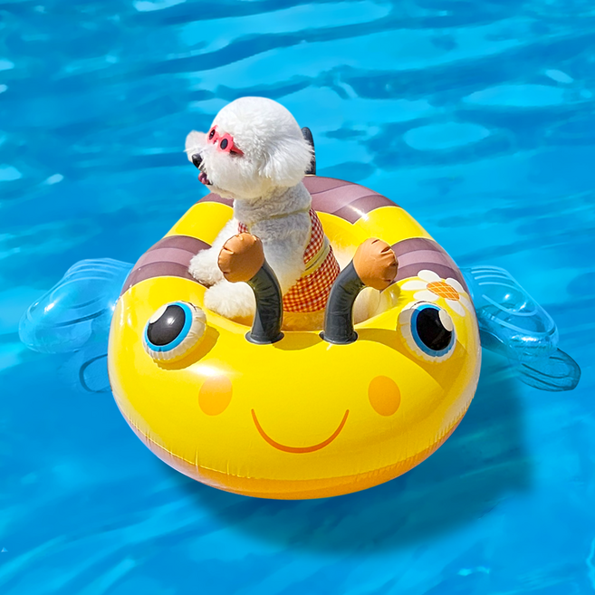 리치독스 강아지 튜브 반려동물 물놀이 꿀벌 튜브, 꿀벌튜브, 1개