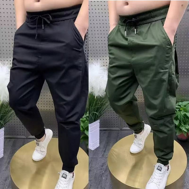 십전십미 봄 남자 배기 바지 슬랙스 슬림핏 솔리드 캐주얼 바지