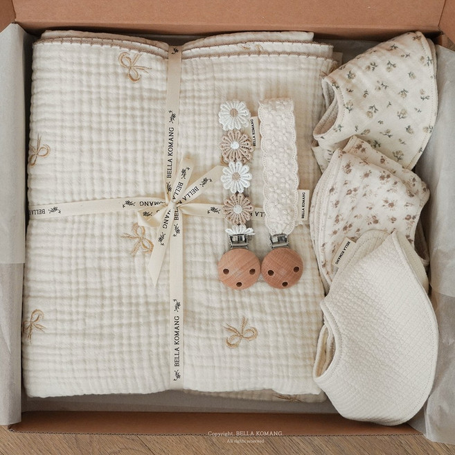 벨라코망 자수 아기 신생아 출산 임신축하 선물세트 남아 여아