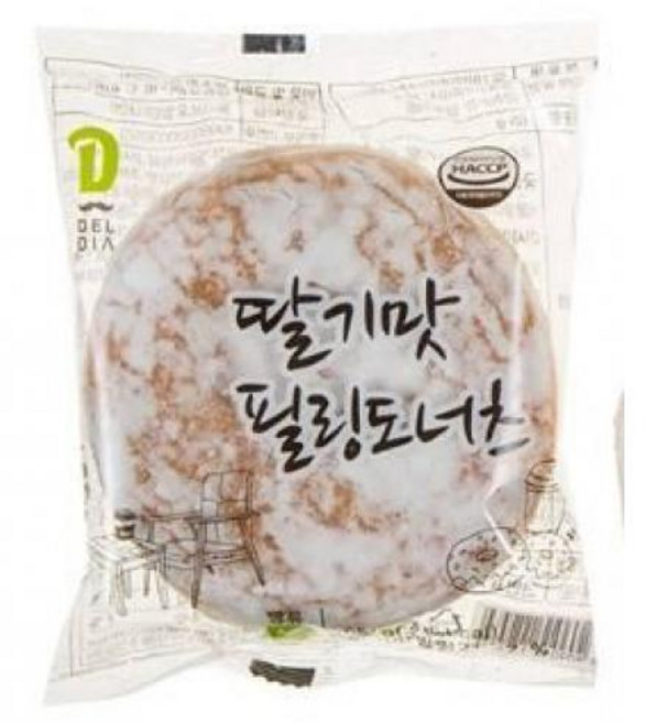 딸기맛 필링도넛 디엔비 냉동, 30개, 65g