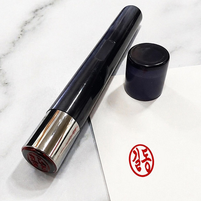 도장마트 만년도장 단면 결재 회사 도장 콩도장 은행 막도장, 1개, 01. 아크릴 단면결재 흑색