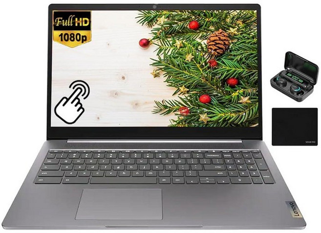 Lenovo 아이디어패드 3i 크롬북 노트북 15.6인치 FHD (1920 x 1080) 터치스크린 디스플레이 4코어 인텔 펜티엄 실버 N6000 8GB LPDDR4x R, Intel Pentium Silver N6000