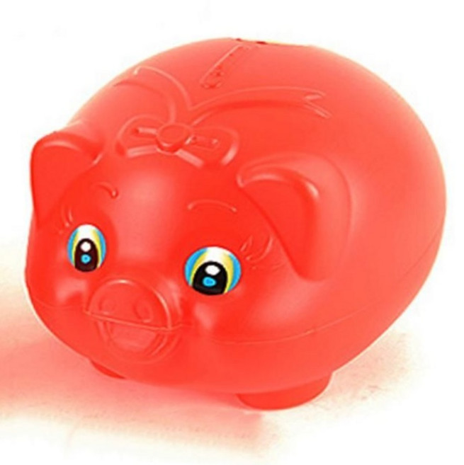 레드 대형 돼지저금통 플라스틱 저금통 복돼지 대2호 인테리어소품