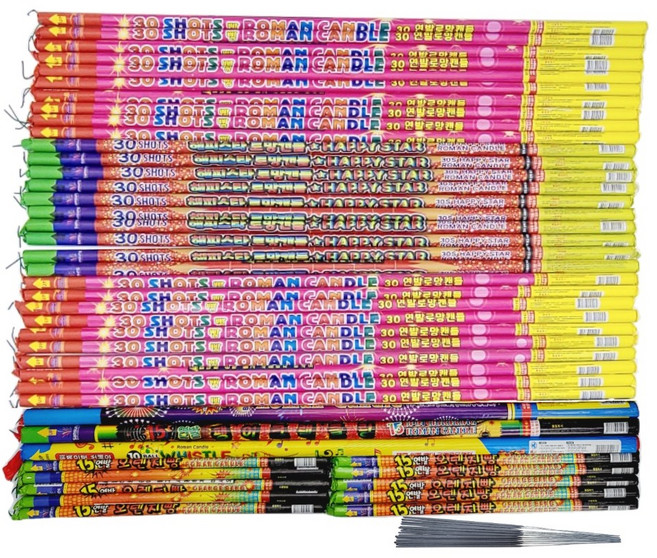 특급 로망캔들 불꽃놀이 세트, 1세트