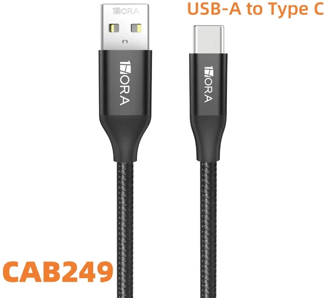 호환 1HORA 고속 충전 케이블 1M 견고 내구성 나일론 편조 PET 소재 2.4A USB 2.0 케이블 USB Type C Lig, 02 CAB249 Cable