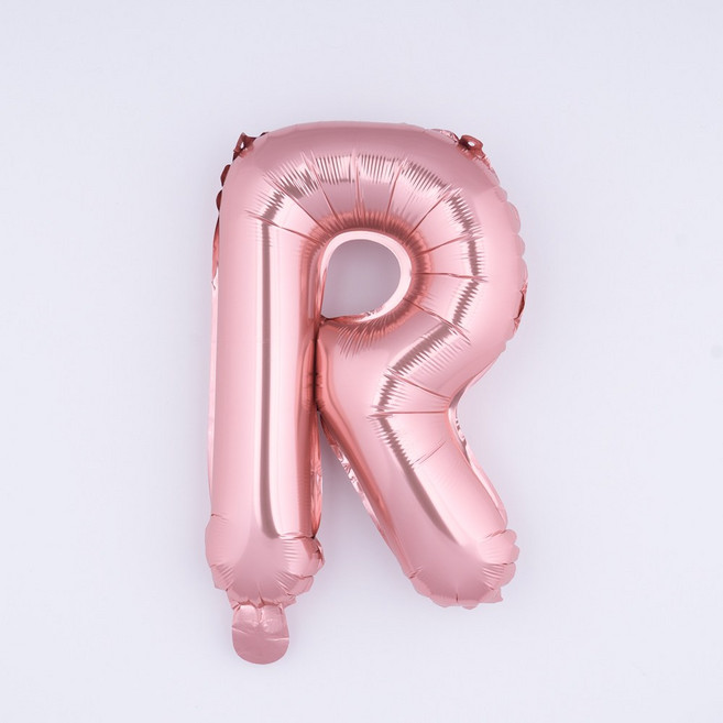 아트포유 대형 알파벳풍선 이니셜 글자 이벤트 축하 은박 생일 파티 풍선 80cm, 1개, 핑크 골드 R