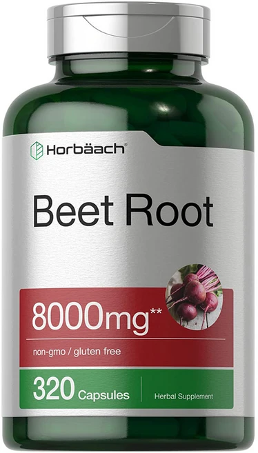호바흐 비트루트 파우더 캡슐 8000mg 320정 고용량 Horbaach Beet Root Powder Capsules, 1개 - 쿠팡