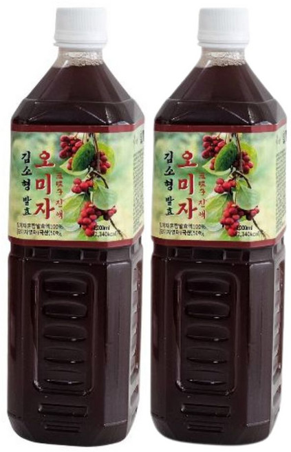문경 발효오미자원액 1000ml 한의사 김소형원장의 전통원료배합, 1L, 2개