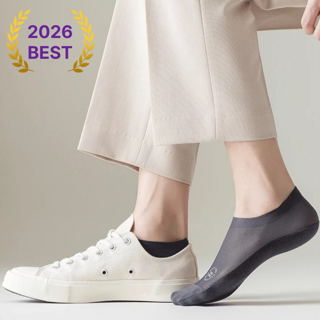 굿서브 안벗겨지는 페이크삭스 쿨링 메쉬 양말 6P 프리사이즈 남자 발목