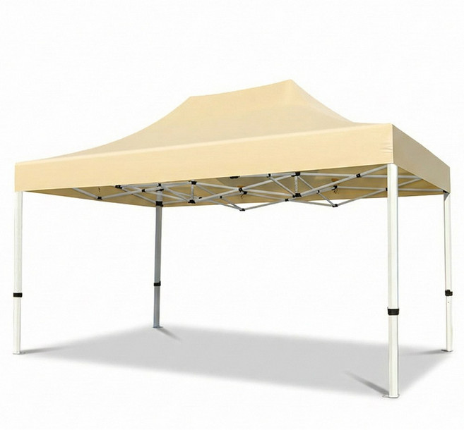 코어가든 고강도 캐노피 천막 행사용 접이식 자바라 천막, 베이지 개방형