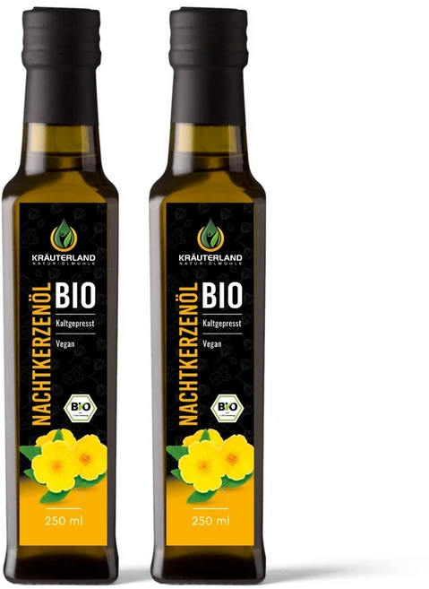 독일 Krauterland 크라우터랜드 바이오 달맞이꽃 종자유 250ml 2팩, 2개 - 쿠팡