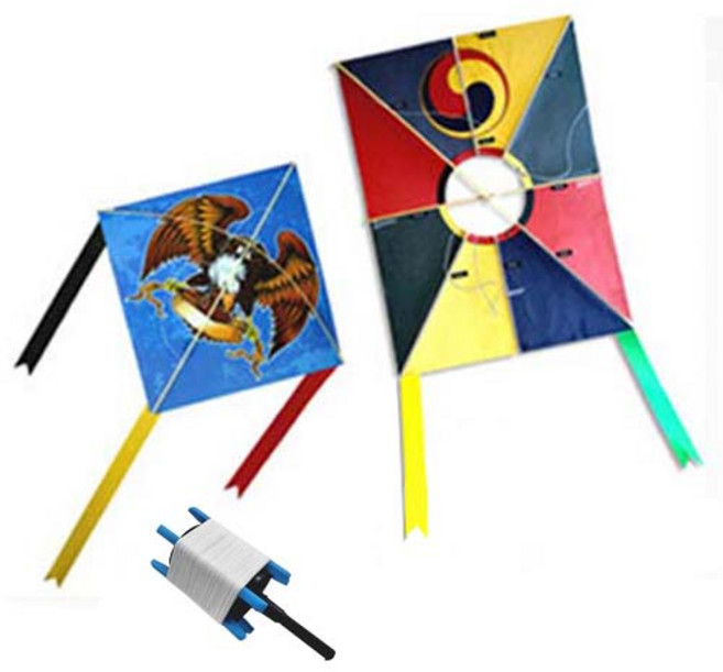 방패연 독수리연 만들기 세트 연날리기 연만들기, 독수리연날리기세트(얼레포함)