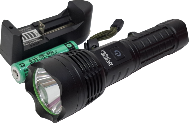T780A 32W 鋁合金超遠射充電手電筒, 1個, T780A-白光