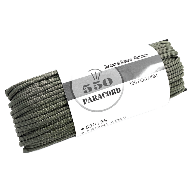 550 LBS 7芯傘繩, 暗灰, 1個