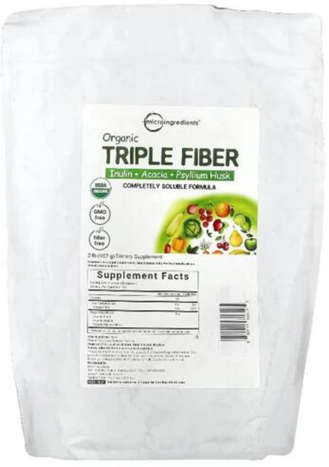 Micro Ingredients 유기농 3중 섬유소 907g(2lb), 907g, 1개 - 쿠팡