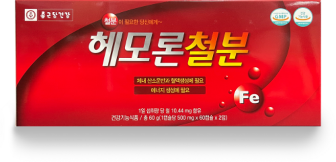 헤모론철분 500mg x 120캡슐 헴철 함유 여성 임산부 수유기 성장기 청소년 철분 보충제 철분제 건강기능식품, 120정, 6개