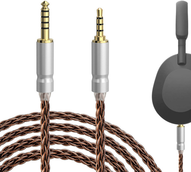 GeekriaDirect 업그레이드 오디오 케이블 호환 WH-1000XM6 WH-1000XM5 WH-1000XM4 4.4mm~3.5mm 교체용 헤드폰 코드(9.8피트/3m), EJX9-23, 1개