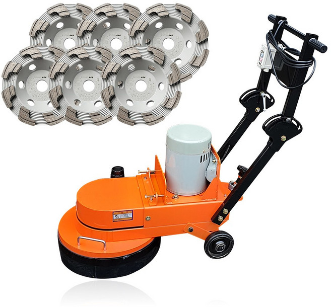 우수 콘크리트바닥 연삭기 WS-500A + 힐티 4인치 평컵휠 6장(DG-CW 100/15), 1개