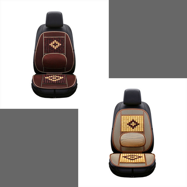 원스카 원목 더블 자동차 등받이 시트, 1개, 브라운