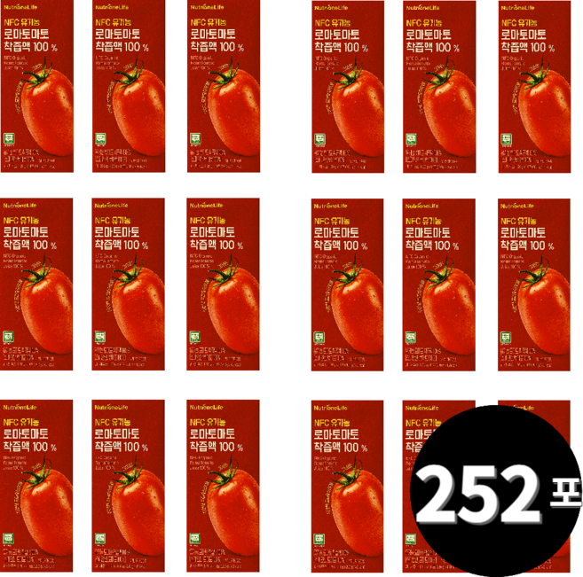 뉴트리원 NFC 유기농 로마 토마토 착즙액 100% 라이코펜 14포 18개, 30ml