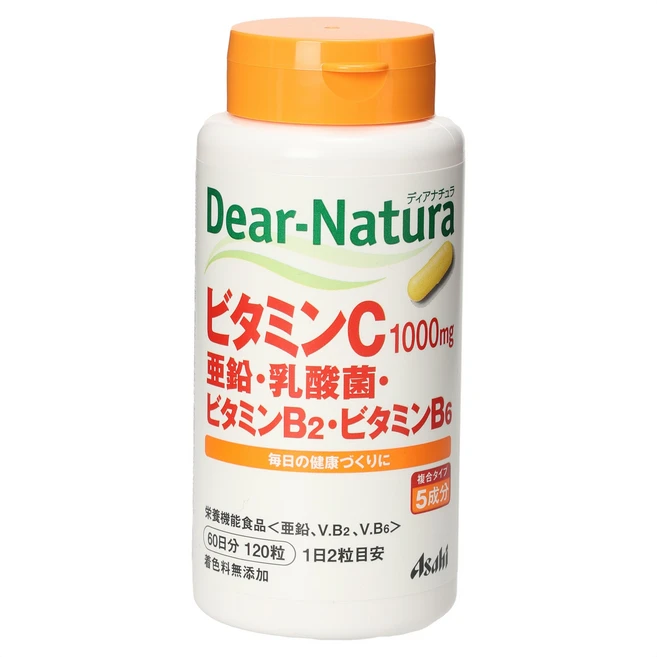 디아나츄라 비타민C 1000mg+아연+유산균+비타민B2+B6, 120정, 1개 - 쿠팡