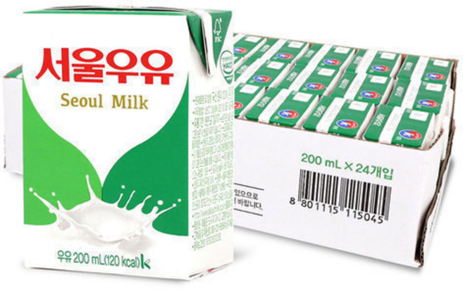 서울우유 멸균우유 200ml x 24입 (1박스), 24팩
