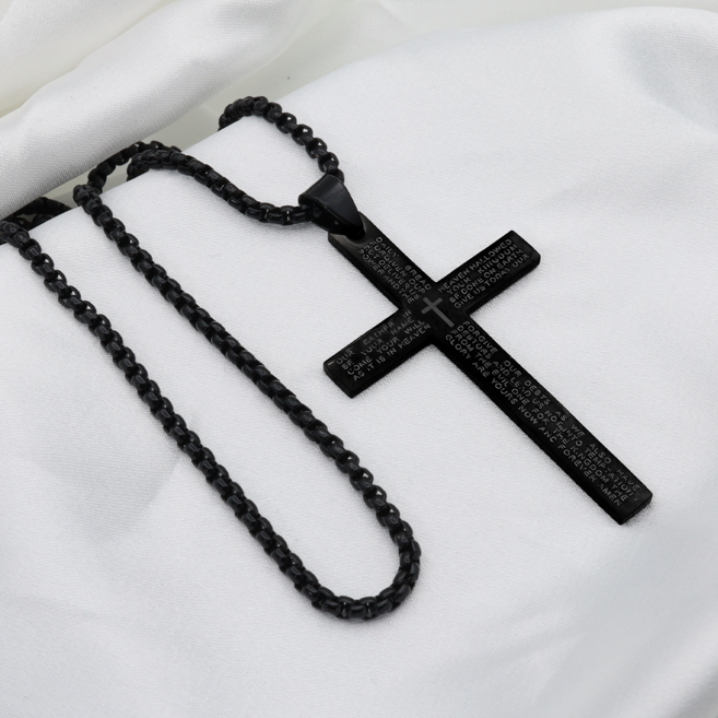 1+1 바르고 십자가 목걸이 패션 펜던트 써지컬스틸