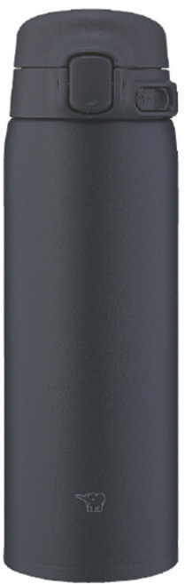 ZOJIRUSHI 象印 不鏽鋼輕量 & 緊湊馬克杯保溫保冷瓶 SU-BA48-BM, 1個, 480ml, 午夜黑