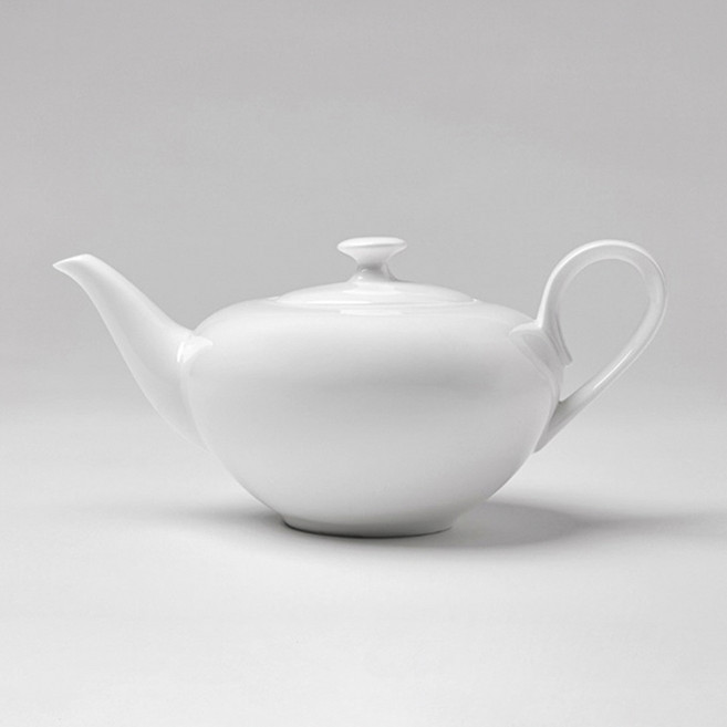 고원 알라딘 도자기 티포트 1L 화이트 차주전자, 단품, 1개