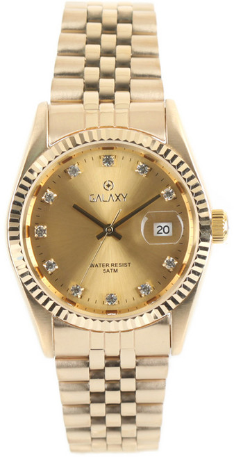 갤럭시 5기압 커플시계 남자 메탈손목시계 QT7013MC