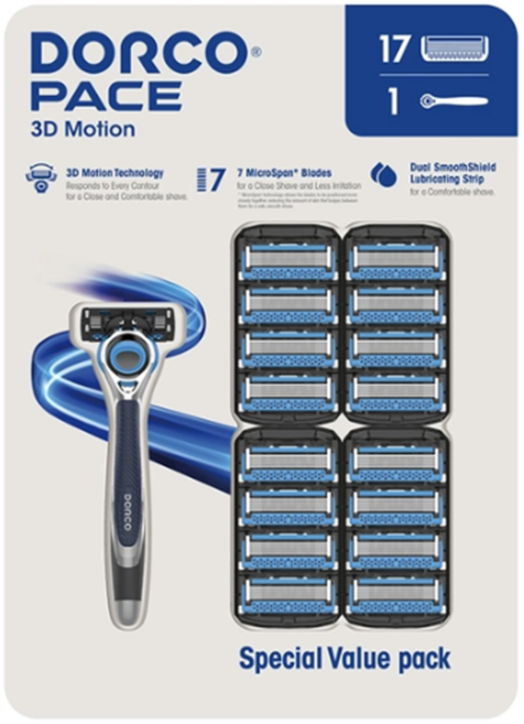 페이스 3D모션 면도기세트 (1+17) 도루코 COSTCO, 1개