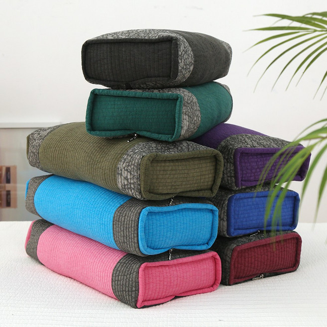 순면 피그먼트 천연 배색 사각형 메밀베개 자연이 준 선물 (베개+속커버+겉커버), 배색_피그먼트_편백메밀(1개), 사각(대)_수박