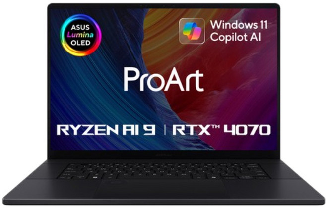 에이수스 2024 프로아트 P16 라이젠9 라이젠 AI 300시리즈 지포스 RTX 4070, 나노 블랙, H7606WI-ME140X, 512GB, 16GB, WIN11 Home