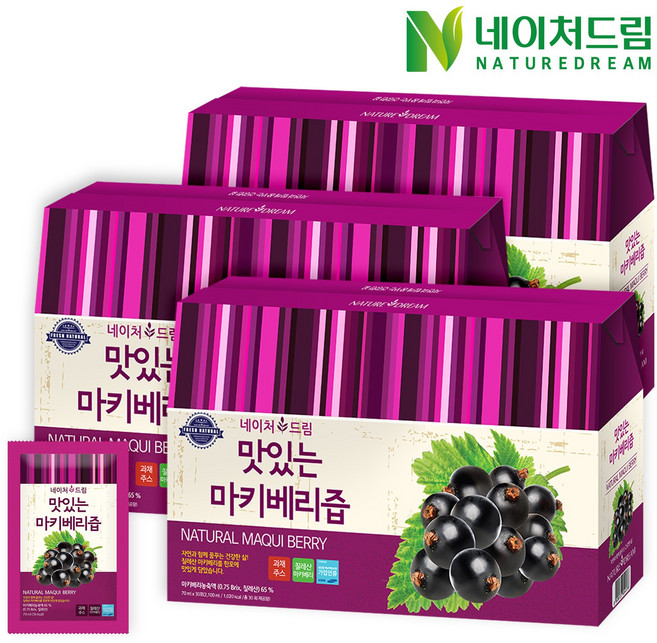 네이처드림 맛있는 마키베리즙, 90포, 70ml