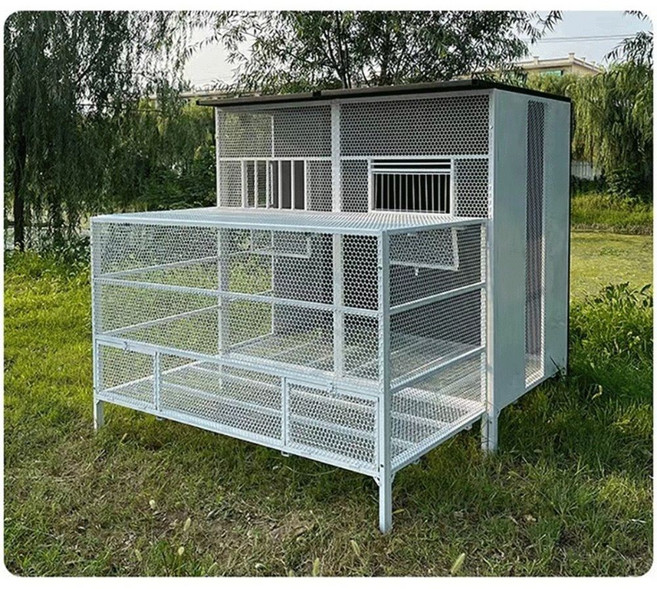 대형 닭장 고급 철장 바퀴 앵무새 병아리 케이지 야외 모이통, B. 우선 배송 배변 트레이, F. 작은 비둘기 세트 53x36x37cm