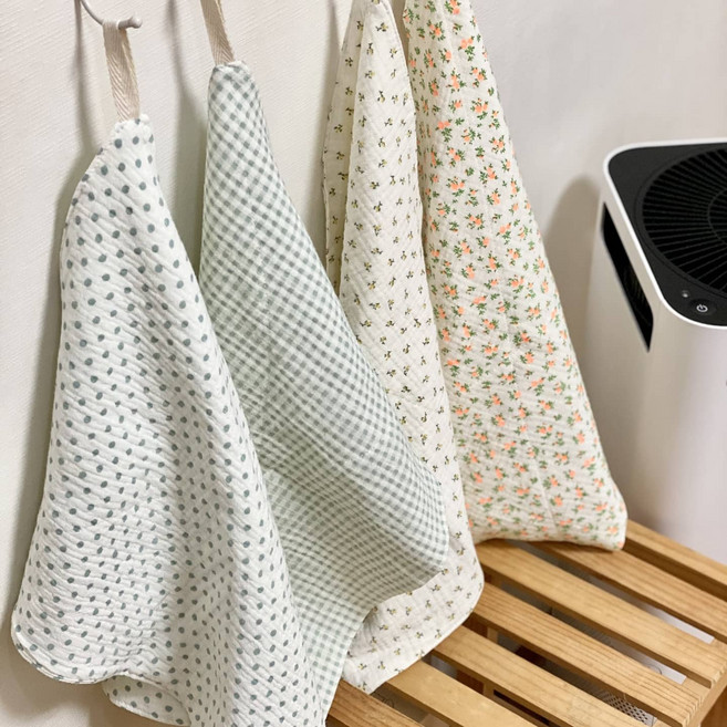 친환경면행주/4중요루거즈/키친크로스/16종 중 1종 선택/양면 사용/테이블매트/주방덮개, 민트도트, 추가안함, 1개