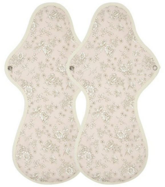 위즐리 점보나이트 방수 면 생리대 핑크플라워, 1개입, 10개