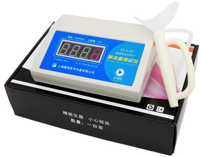 폐활량 측정기 호흡 기계 전자 운동 검사 훈련 테스트 장비 검사기, 1세대 (AA 배터리 모델), 1개