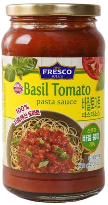 메가마트 오뚜기 파스타소스 바질토마토 600g, 1개