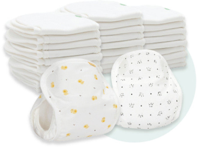 무루 땅콩기저귀 소형2호SET[기저귀15장+방수커버2장], 1개