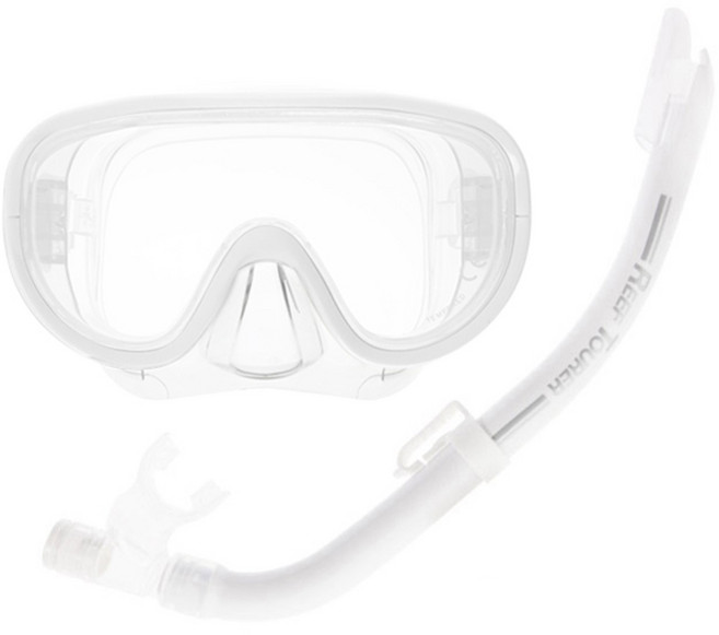 투사 마스크 앤 스노쿨 세트 RC-1116Q, WHITE, 1세트