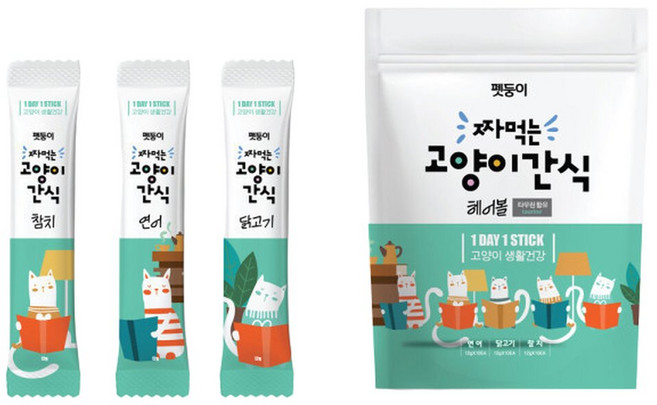 펫둥이 짜먹는 고양이 간식 30P 츄르 대용량 헤어볼, 30개, 1g