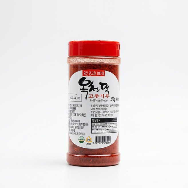 옥천댁 고춧가루 국산 건고추 100% 270g, 1개